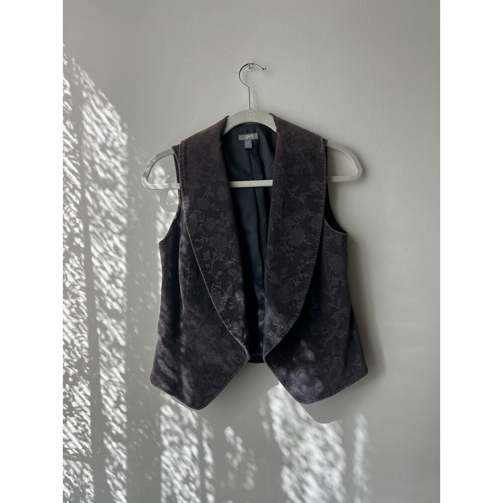 J. Jill Vintage Velour Floral Vest Size XS